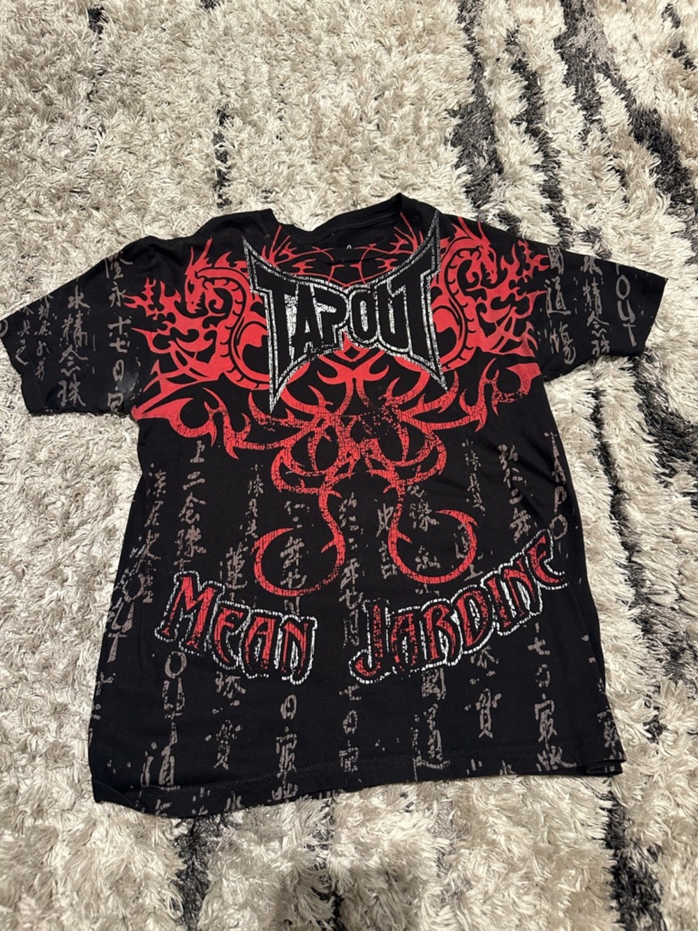 Tapout Black Red Graphic Short Sleeve Tee